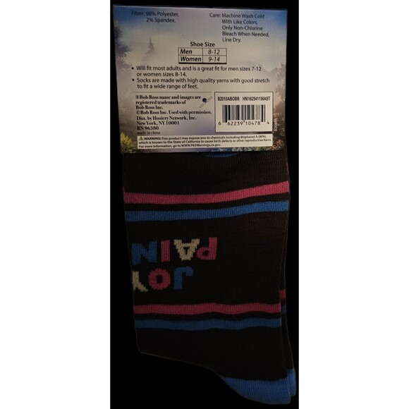 Bob Ross Joy Of Painting Socks Soft Fluffy Hair! NWT - Picture 3 of 3